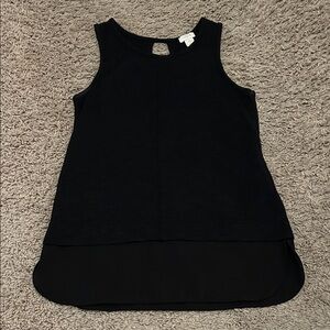 J. Crew Black Keyhole Top